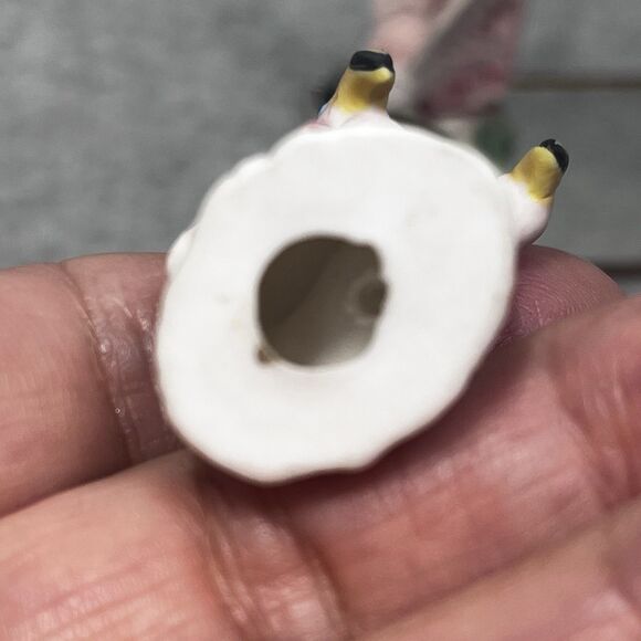 Vintage Miniature Pink Flamingo Porcelain Tropical Bird Hagen Renaker ? Japan ? - Picture 8 of 13